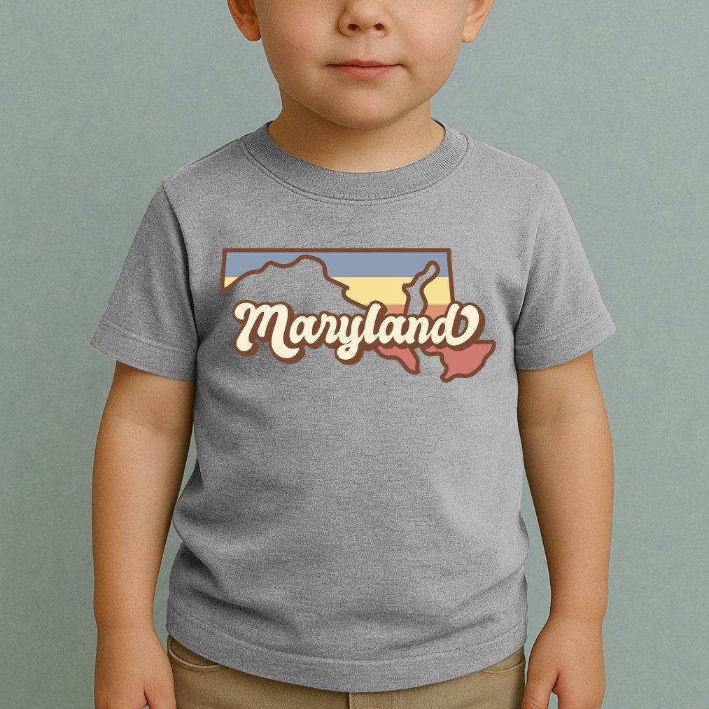 Maryland Retro Sunset Logo Toddler T-Shirt