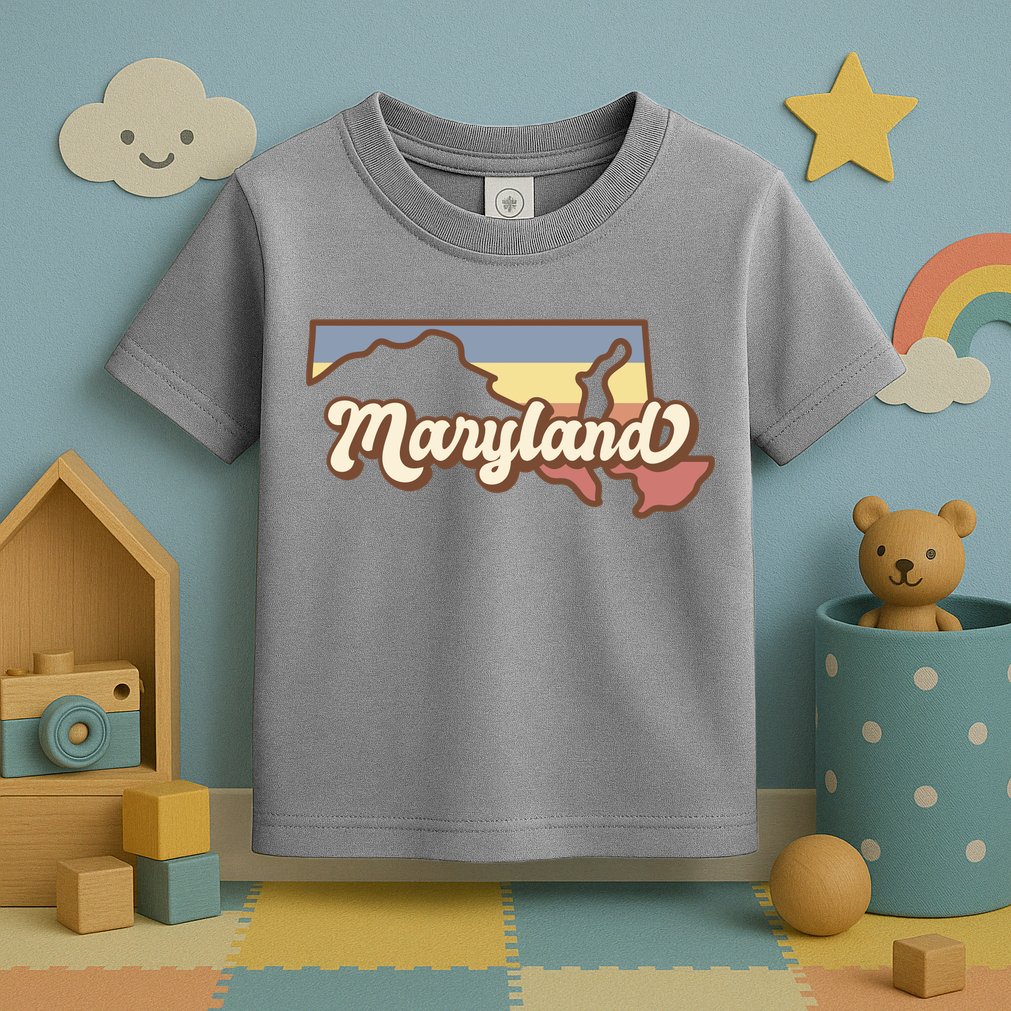 Maryland Retro Sunset Logo Toddler T-Shirt
