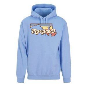 Maryland Retro Sunset Logo Unisex Surf Hoodie