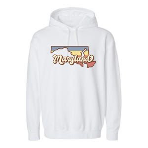 Maryland Retro Sunset Logo Garment-Dyed Fleece Hoodie