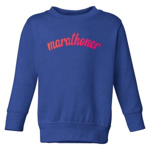 Marathoner Running Super Power Running S S Great Gift Toddler Sweatshirt