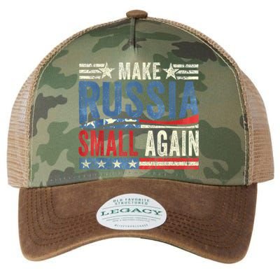 Make Russia Small Again Funny Make Russia Small Again Legacy Tie Dye Trucker Hat