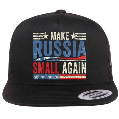 Make Russia Small Again Funny Make Russia Small Again Flat Bill Trucker Hat