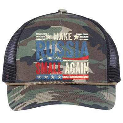 Make Russia Small Again Funny Make Russia Small Again Retro Rope Trucker Hat Cap