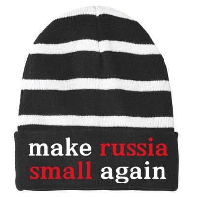 Make Russia Small Again Striped Beanie with Solid Band