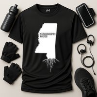 Mississippi Roots State Map Mississippi Cooling Performance Crew T-Shirt