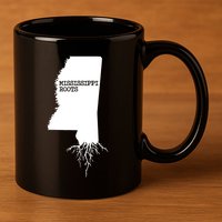 Mississippi Roots State Map Mississippi 11oz C Handle Ceramic Mug