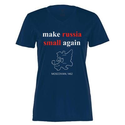 Make Russia Small Again Women's Momentum V-Neck T-Shirt