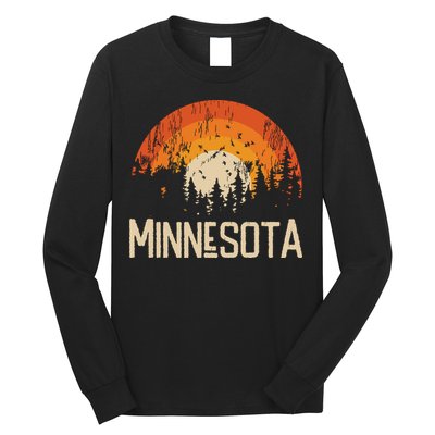 Minnesota Retro Style Vintage 70s 80s Long Sleeve Shirt