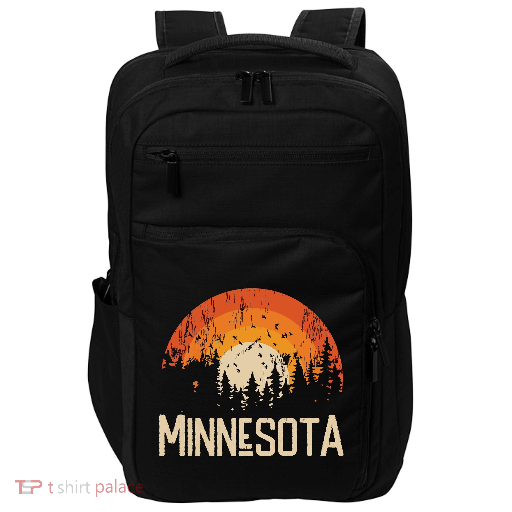 Minnesota Retro Style Vintage 70s 80s Impact Tech Backpack