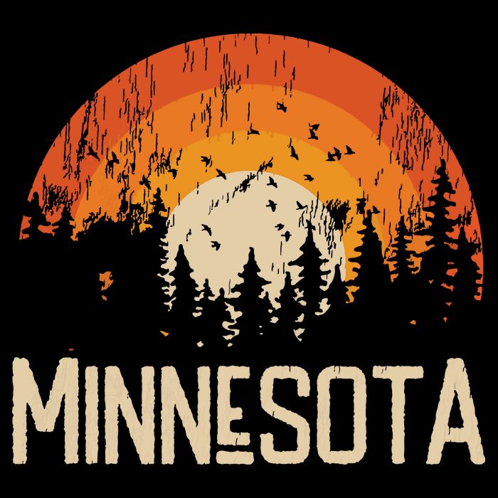 Minnesota Retro Style Vintage 70s 80s Backpack