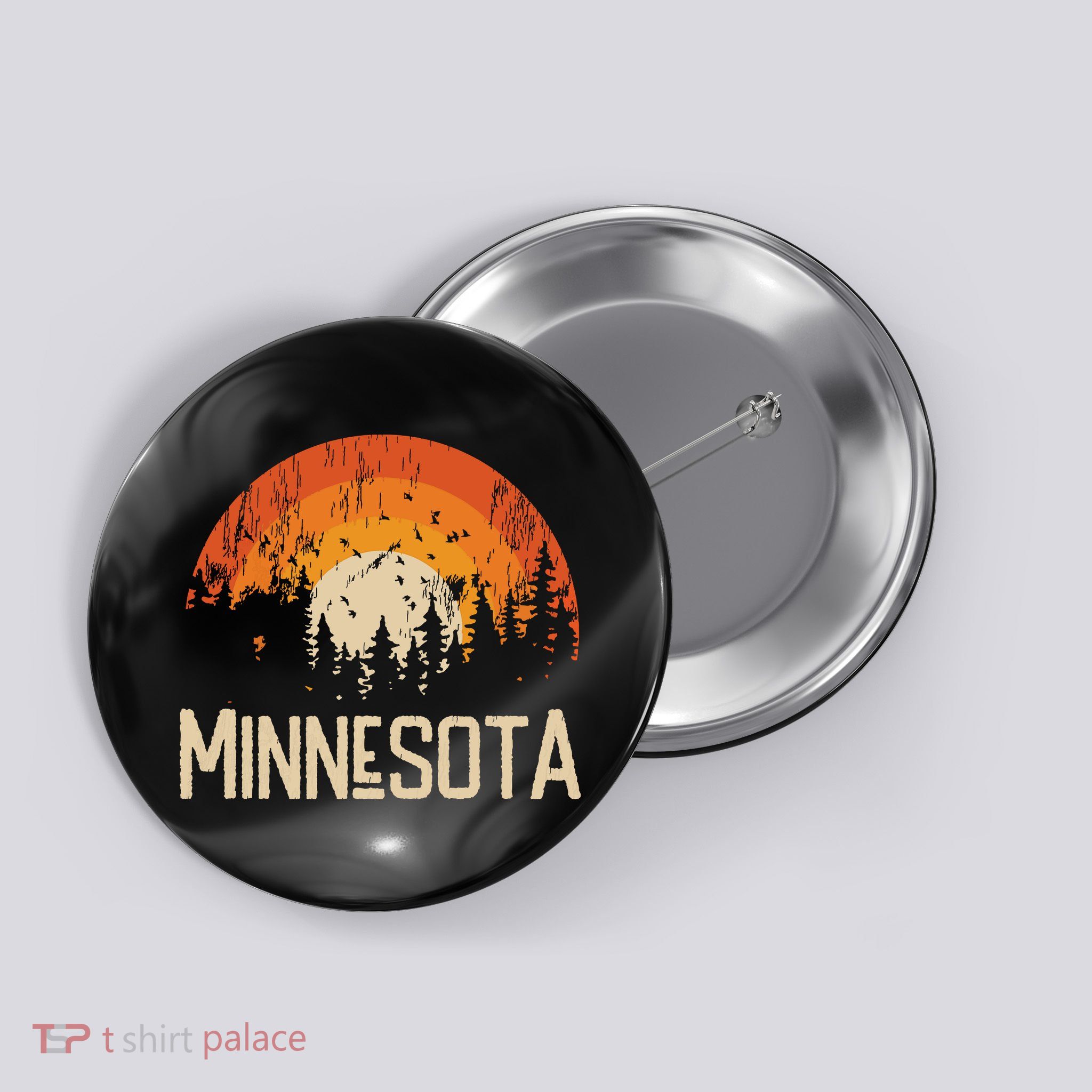 Minnesota Retro Style Vintage 70s 80s Button