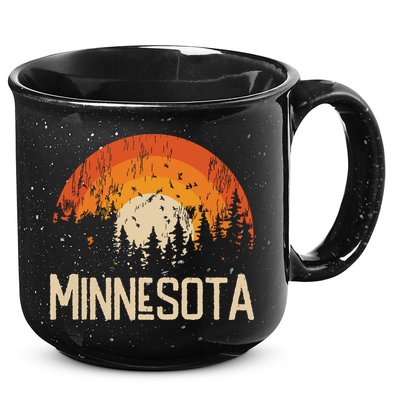 Minnesota Retro Style Vintage 70s 80s 15oz Campfire Ceramic Mug