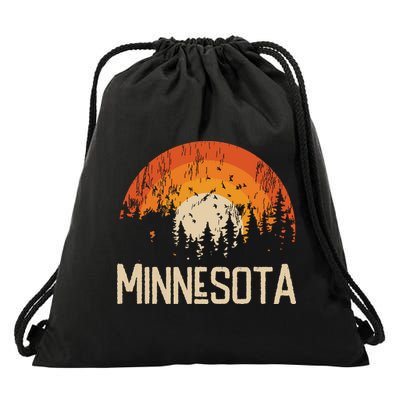 Minnesota Retro Style Vintage 70s 80s Drawstring Bag