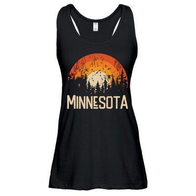 Minnesota Retro Style Vintage 70s 80s Ladies Essential Flowy Tank