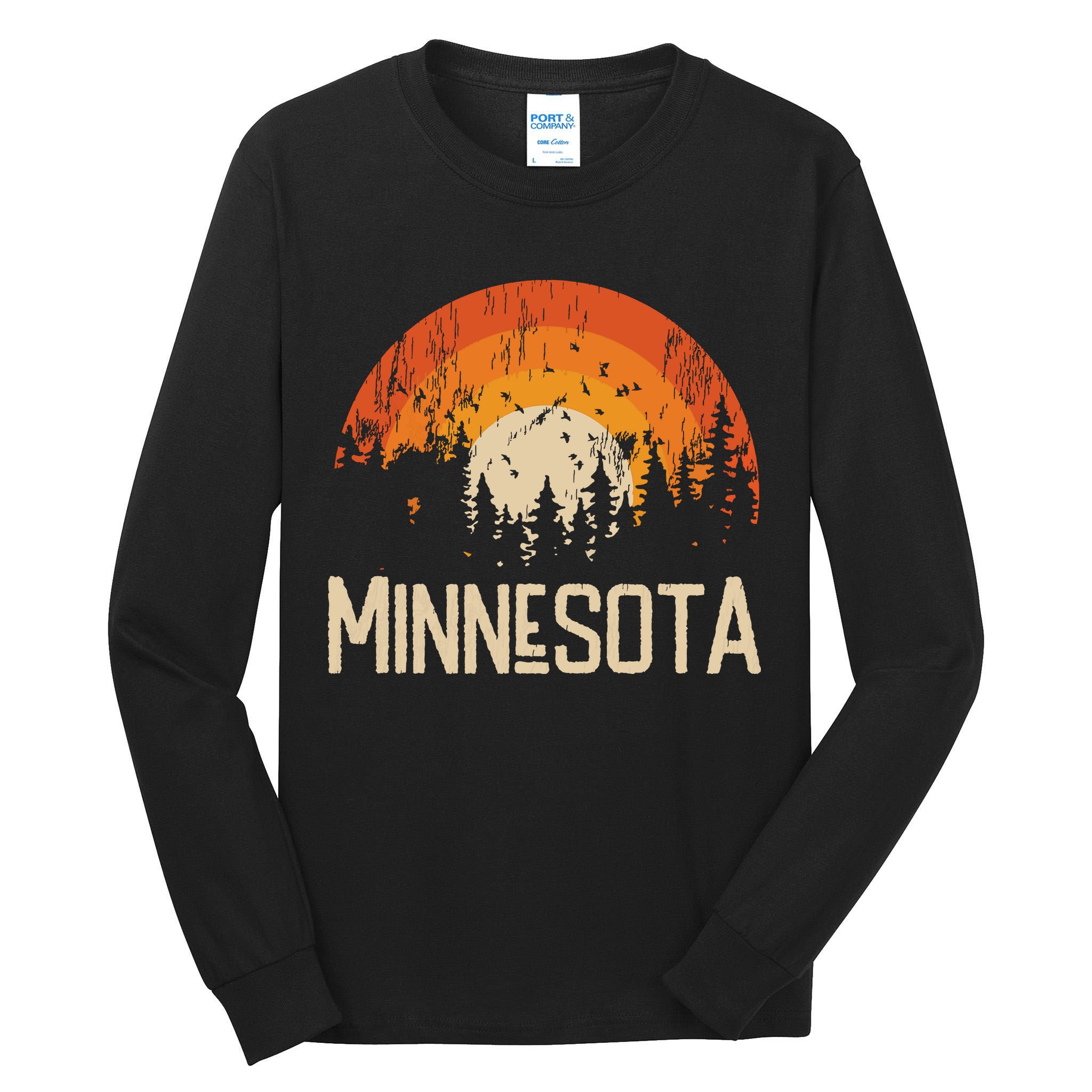 Minnesota Retro Style Vintage 70s 80s Tall Long Sleeve T-Shirt