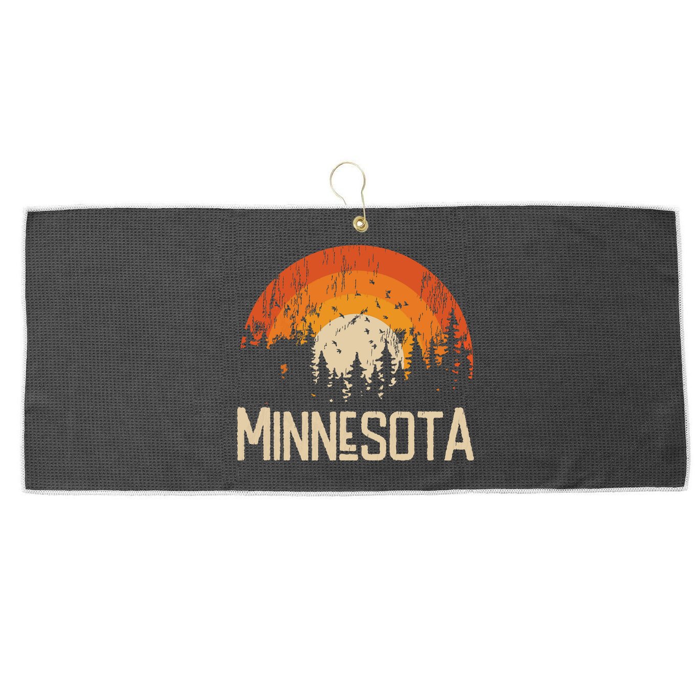 Minnesota Retro Style Vintage 70s 80s Large Microfiber Waffle Golf Towel