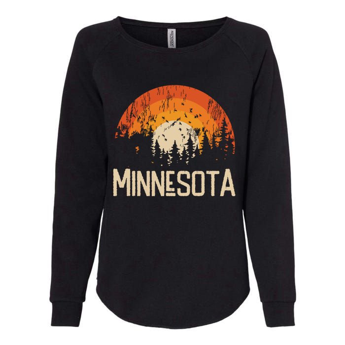 Minnesota Retro Style Vintage 70s 80s Womens California Wash Sweatshirt