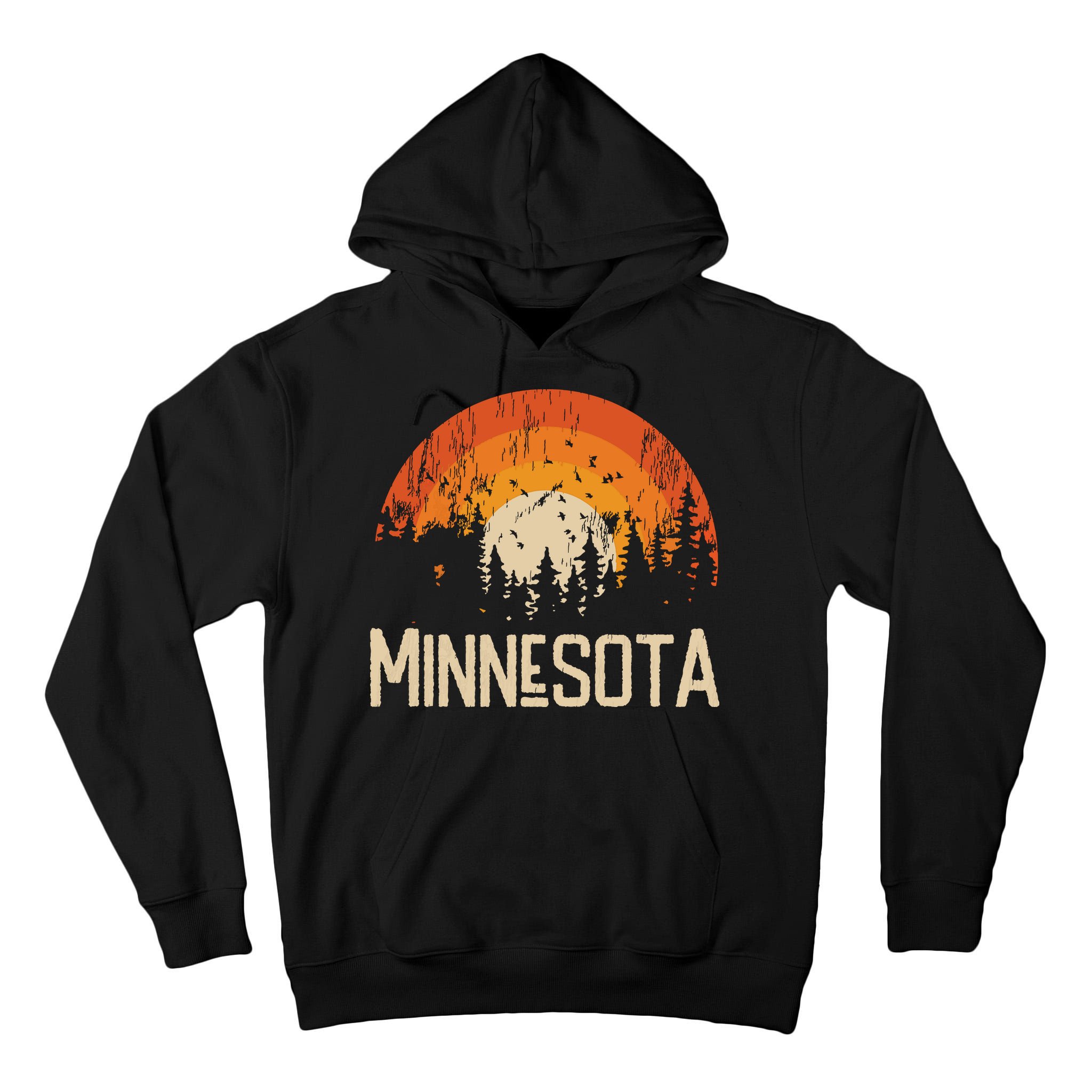 Minnesota Retro Style Vintage 70s 80s Tall Hoodie