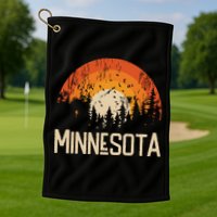 Minnesota Retro Style Vintage 70s 80s Golf Towel
