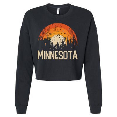 Minnesota Retro Style Vintage 70s 80s Cropped Pullover Crew