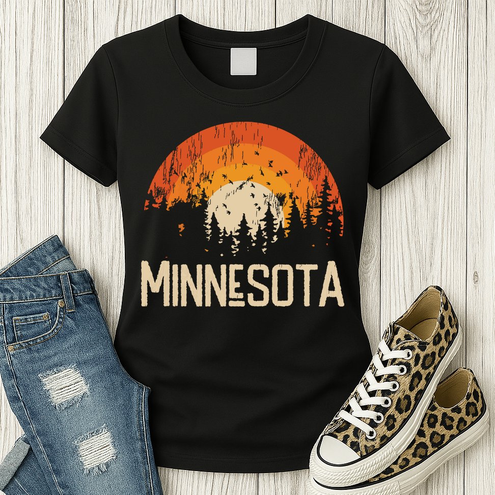Minnesota Retro Style Vintage 70s 80s Womens T-Shirt