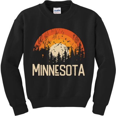 Minnesota Retro Style Vintage 70s 80s Kids Sweatshirt