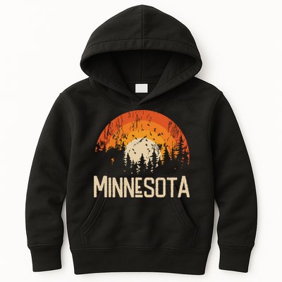 Minnesota Retro Style Vintage 70s 80s Kids Hoodie