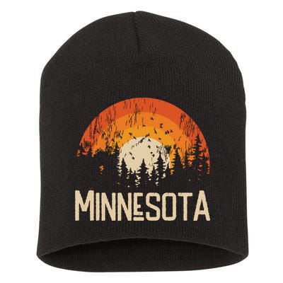 Minnesota Retro Style Vintage 70s 80s Short Acrylic Beanie
