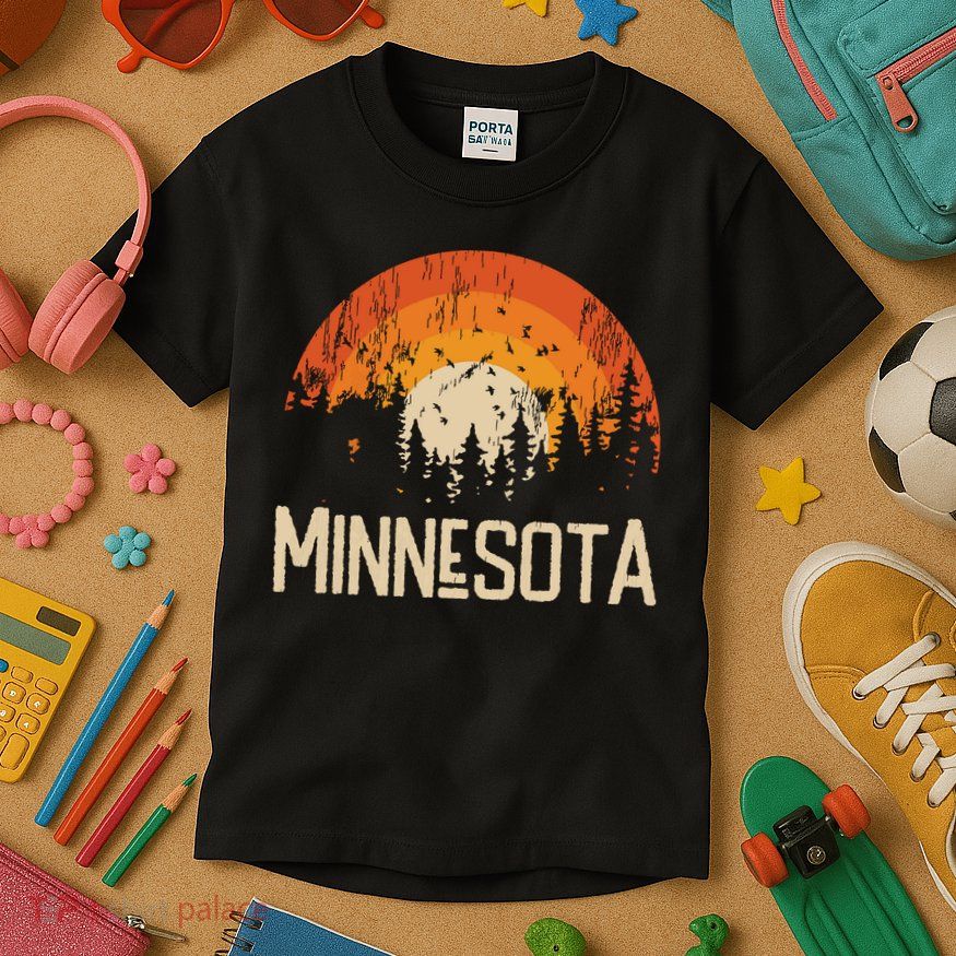 Minnesota Retro Style Vintage 70s 80s Kids T-Shirt