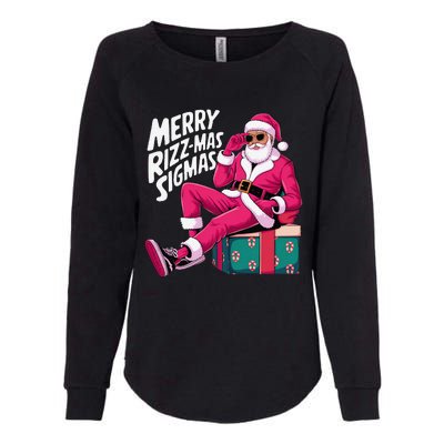 Merry Rizzmas Sigmas Santa Rizzler Womens California Wash Sweatshirt