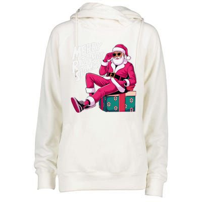 Merry Rizzmas Sigmas Santa Rizzler Womens Funnel Neck Pullover Hood