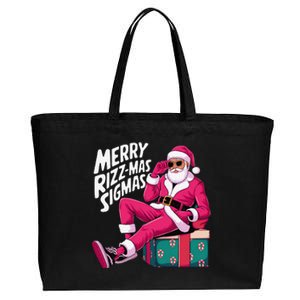 Merry Rizzmas Sigmas Santa Rizzler Cotton Canvas Jumbo Tote