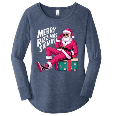 Merry Rizzmas Sigmas Santa Rizzler Women's Perfect Tri Tunic Long Sleeve Shirt