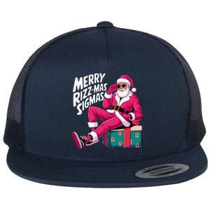 Merry Rizzmas Sigmas Santa Rizzler Flat Bill Trucker Hat