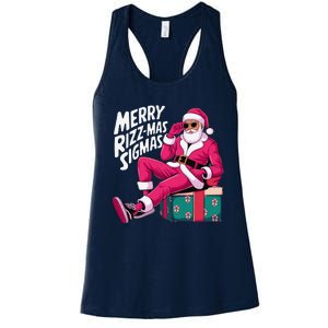 Merry Rizzmas Sigmas Santa Rizzler Women's Racerback Tank