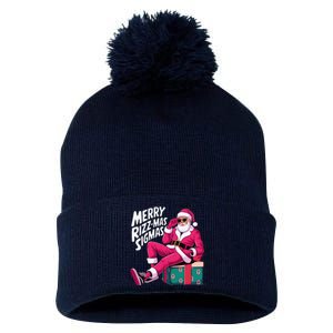 Merry Rizzmas Sigmas Santa Rizzler Pom Pom 12in Knit Beanie