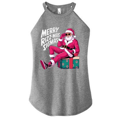 Merry Rizzmas Sigmas Santa Rizzler Women's Perfect Tri Rocker Tank