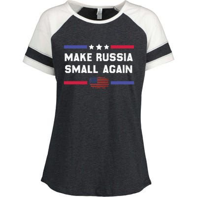 Make Russia Small Again Legend Saying Funny Sign Enza Ladies Jersey Colorblock Tee