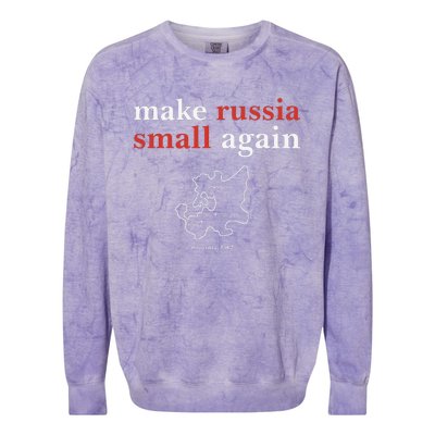 Make Russia Small Again  Funny Make Russia Small Again Colorblast Crewneck Sweatshirt