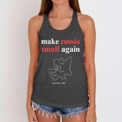 Make Russia Small Again Make Russia Small Again Women's Knotted Racerback Tank