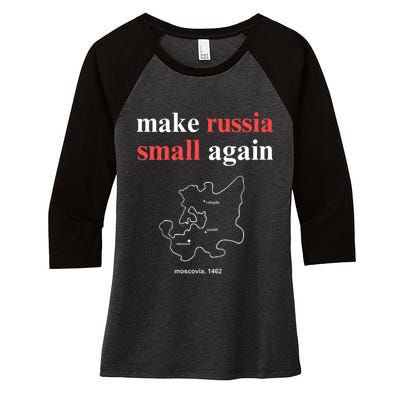 Make Russia Small Again Make Russia Small Again Women's Tri-Blend 3/4-Sleeve Raglan Shirt