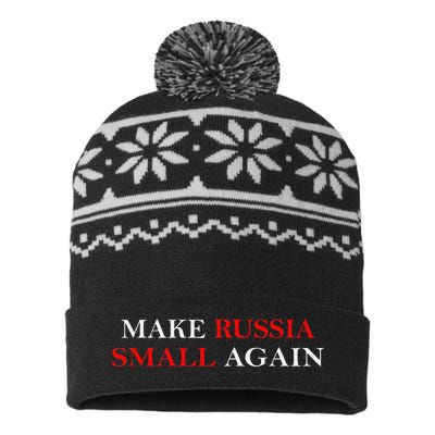 Make Russia Small Again  Funny Make Russia Small Again USA-Made Snowflake Beanie