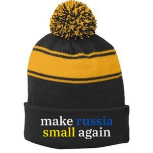 Make Russia Small Again Stripe Pom Pom Beanie