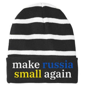 Make Russia Small Again Striped Beanie with Solid Band