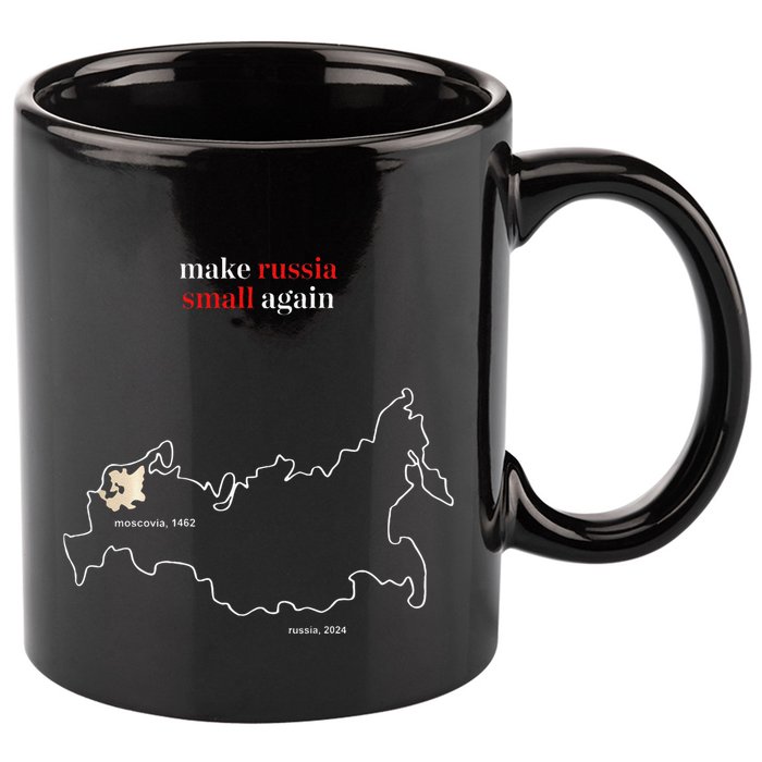 Make Russia Small Again President Volodymyr Zelensky 11oz C Handle Ceramic Mug