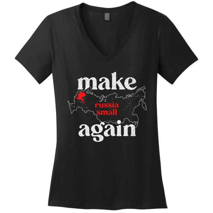 Make Russia Small Again Make Russia Small Again Women's V-Neck T-Shirt