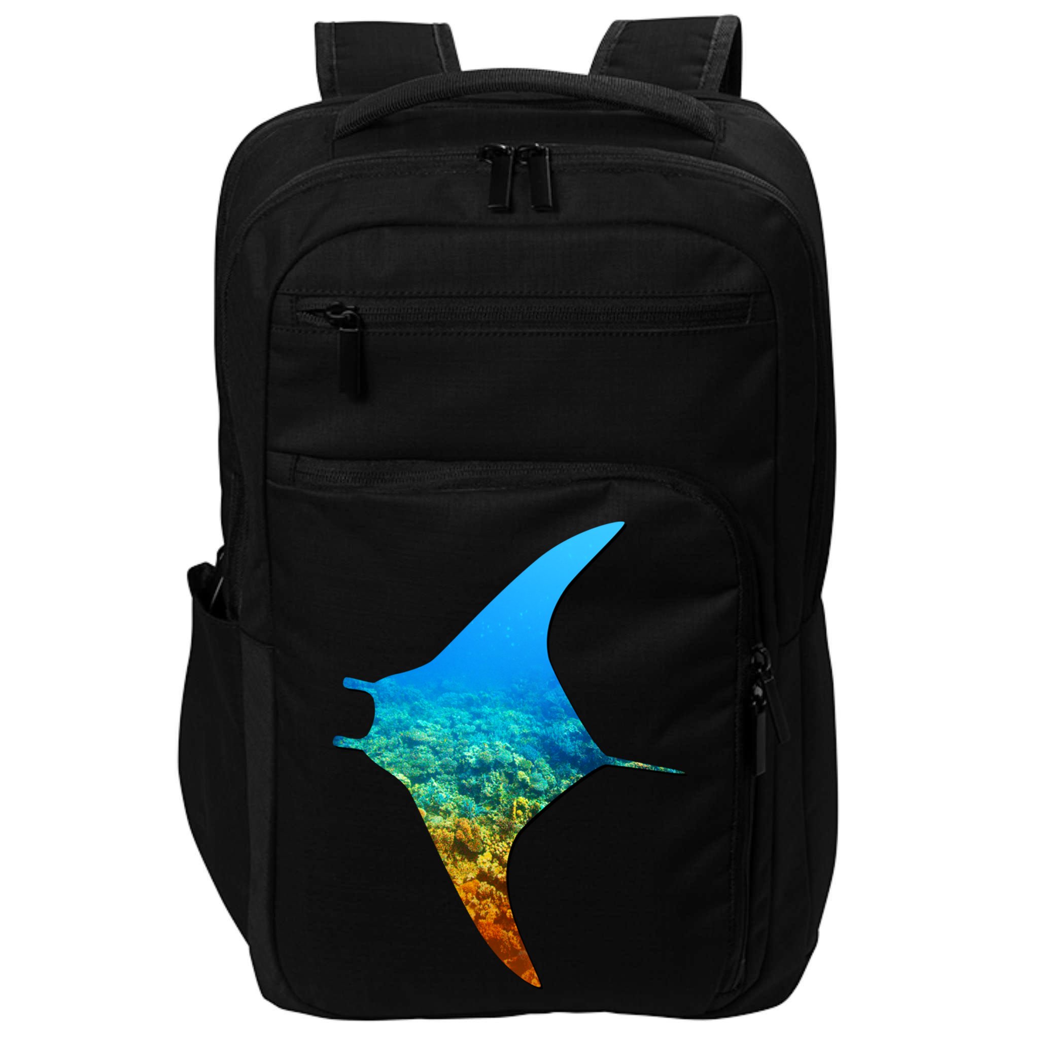 Manta Ray Silhouette Earth Day And Ocean Week Gift Impact Tech Backpack
