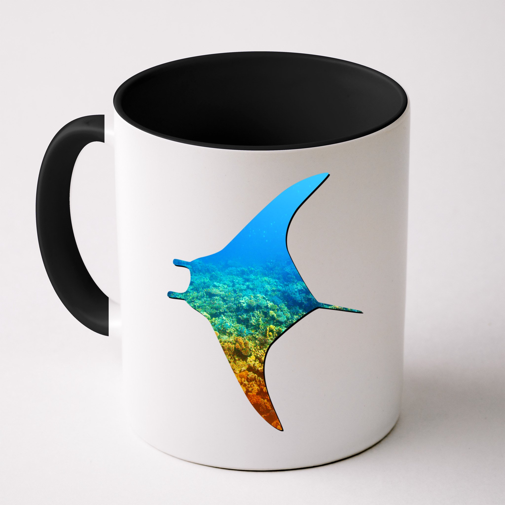 Manta Ray Silhouette Earth Day And Ocean Week Gift Mug