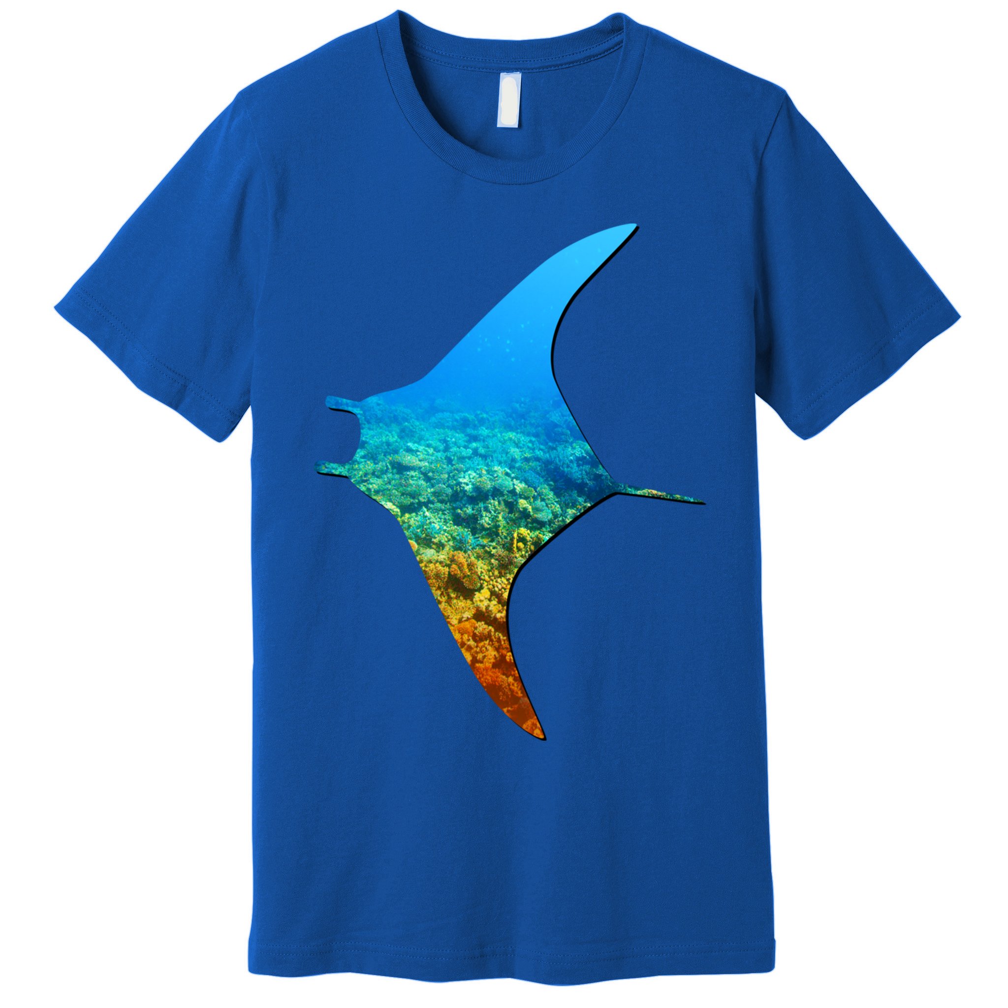 Manta Ray Silhouette Earth Day And Ocean Week Gift Premium T-Shirt